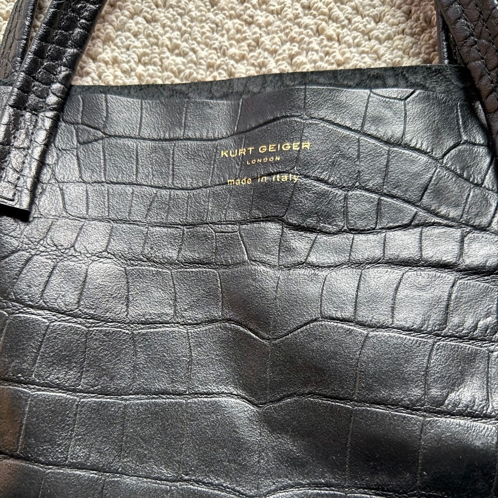 Kurt Geiger ‘Violet’ croc embossed leather tote